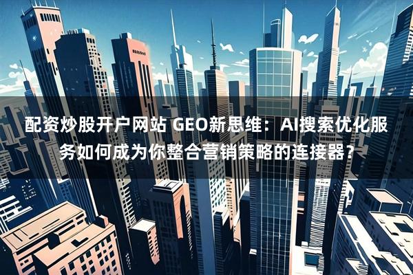 配资炒股开户网站 GEO新思维：AI搜索优化服务如何成为你整合营销策略的连接器？